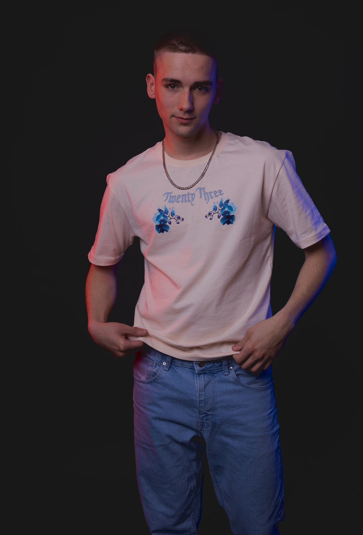 orchids t-shirt vanilla cream